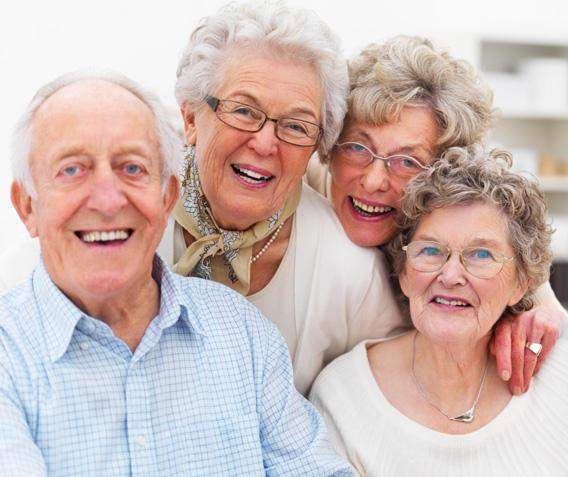 Group of elderly people smiling